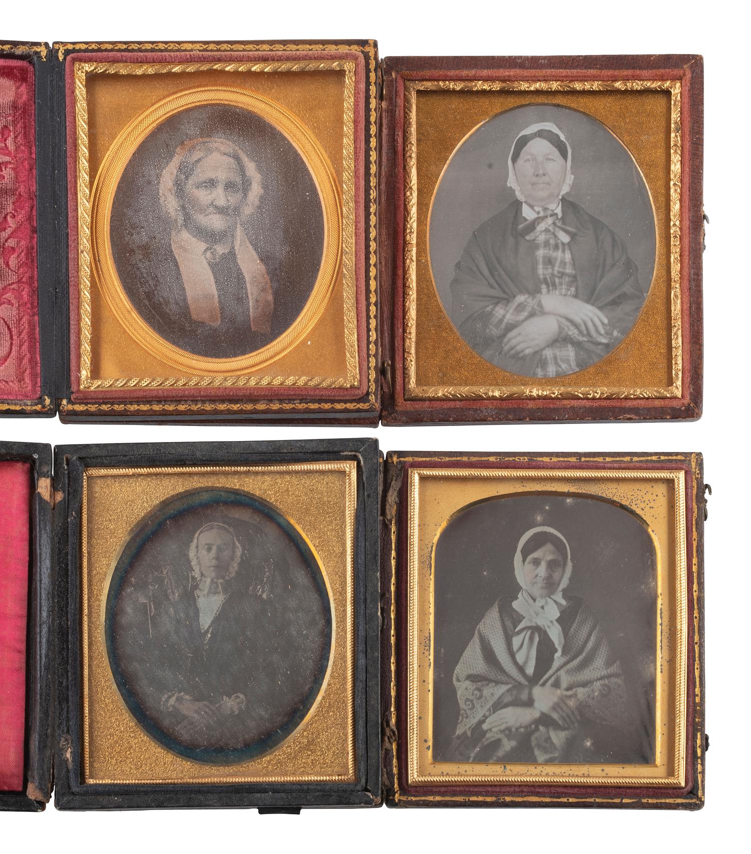 [EARLY PHOTOGRAPHY]. 30 sixth plate daguerreotypes of middle aged and elderly women.