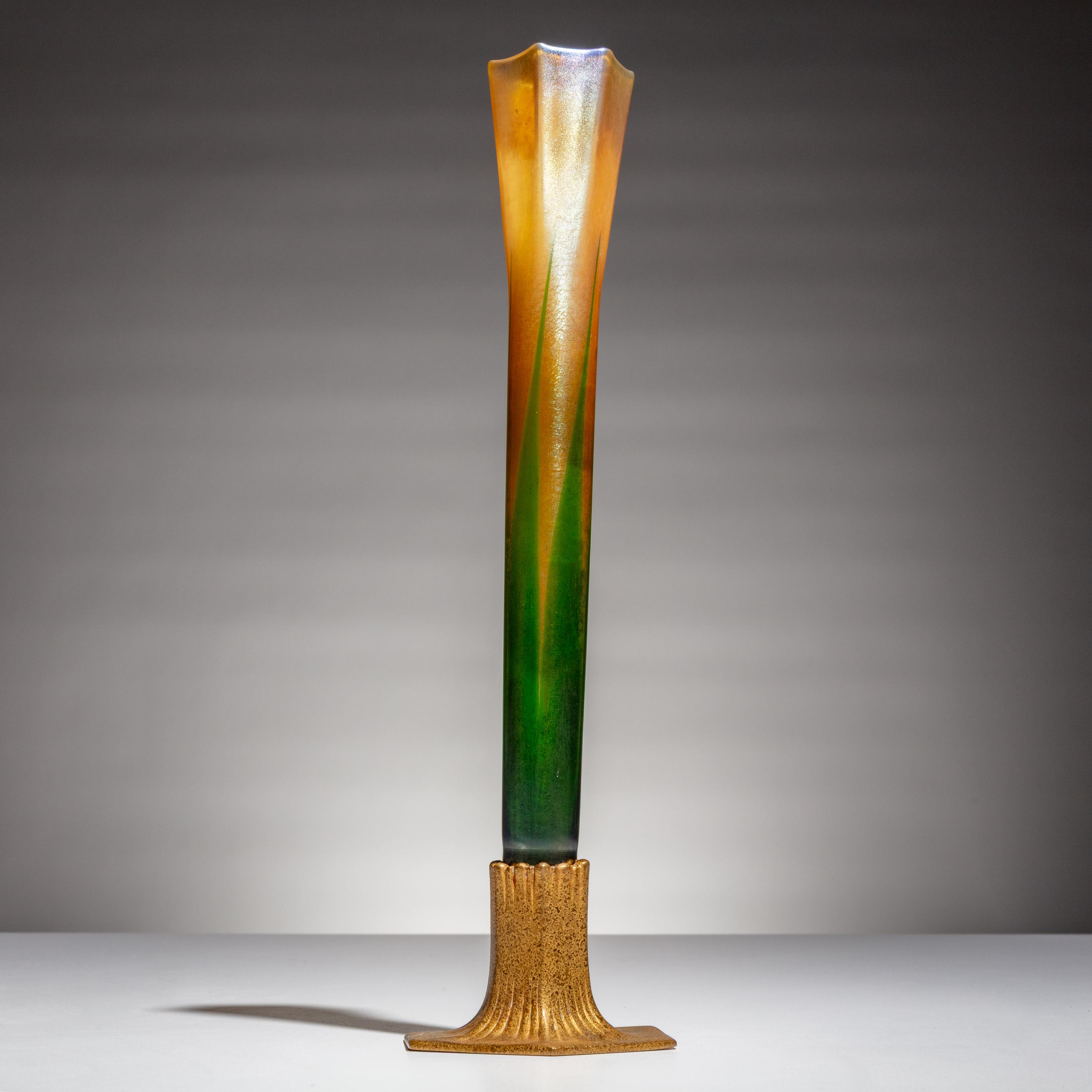 Tiffany Studios New York (American, 1895–1930) — Group of 9 Favrile Glass and Bronzeware Items