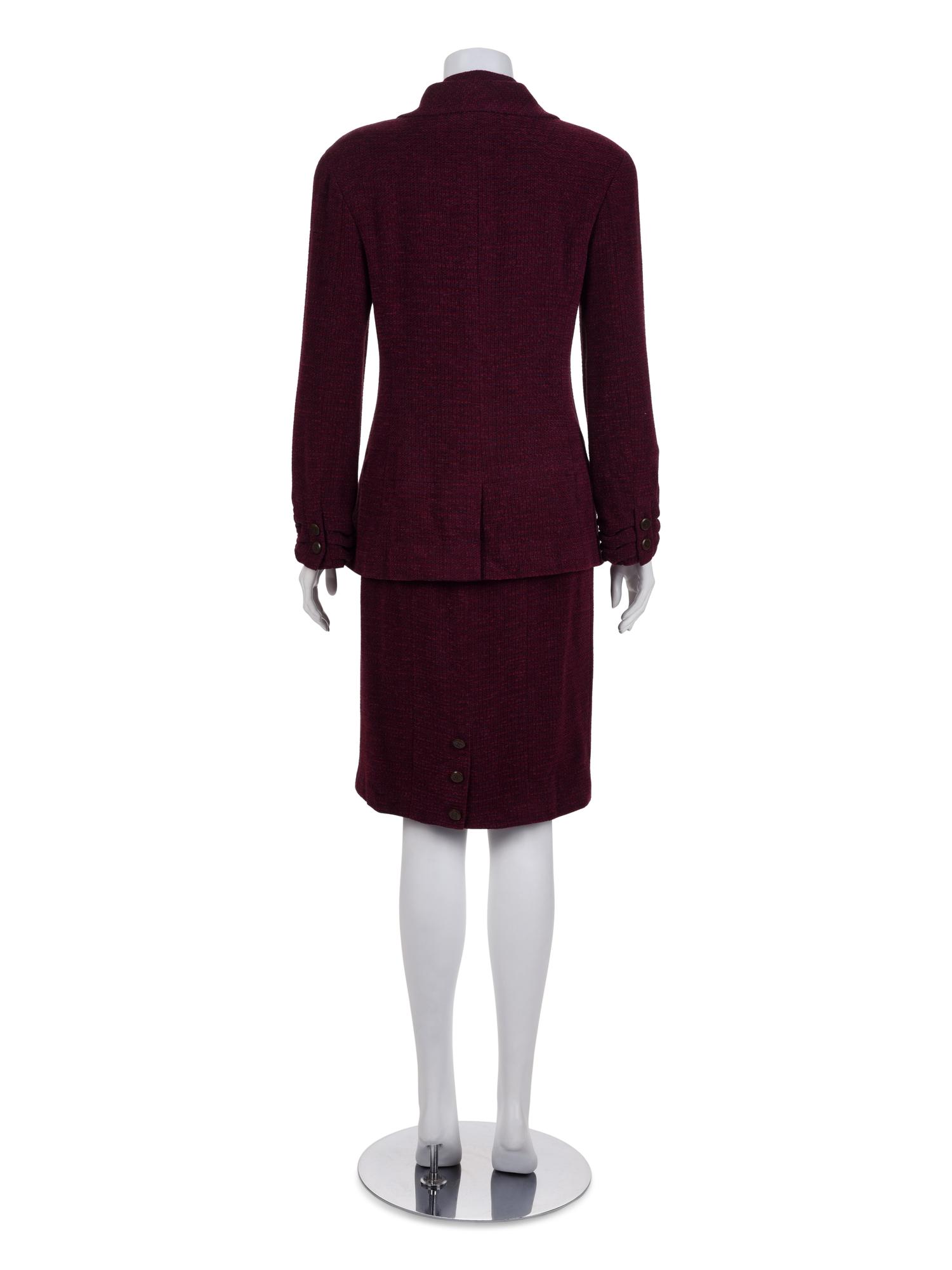 Chanel Chenille Two-Piece Double Breast Skirt Suit, Fall 1998