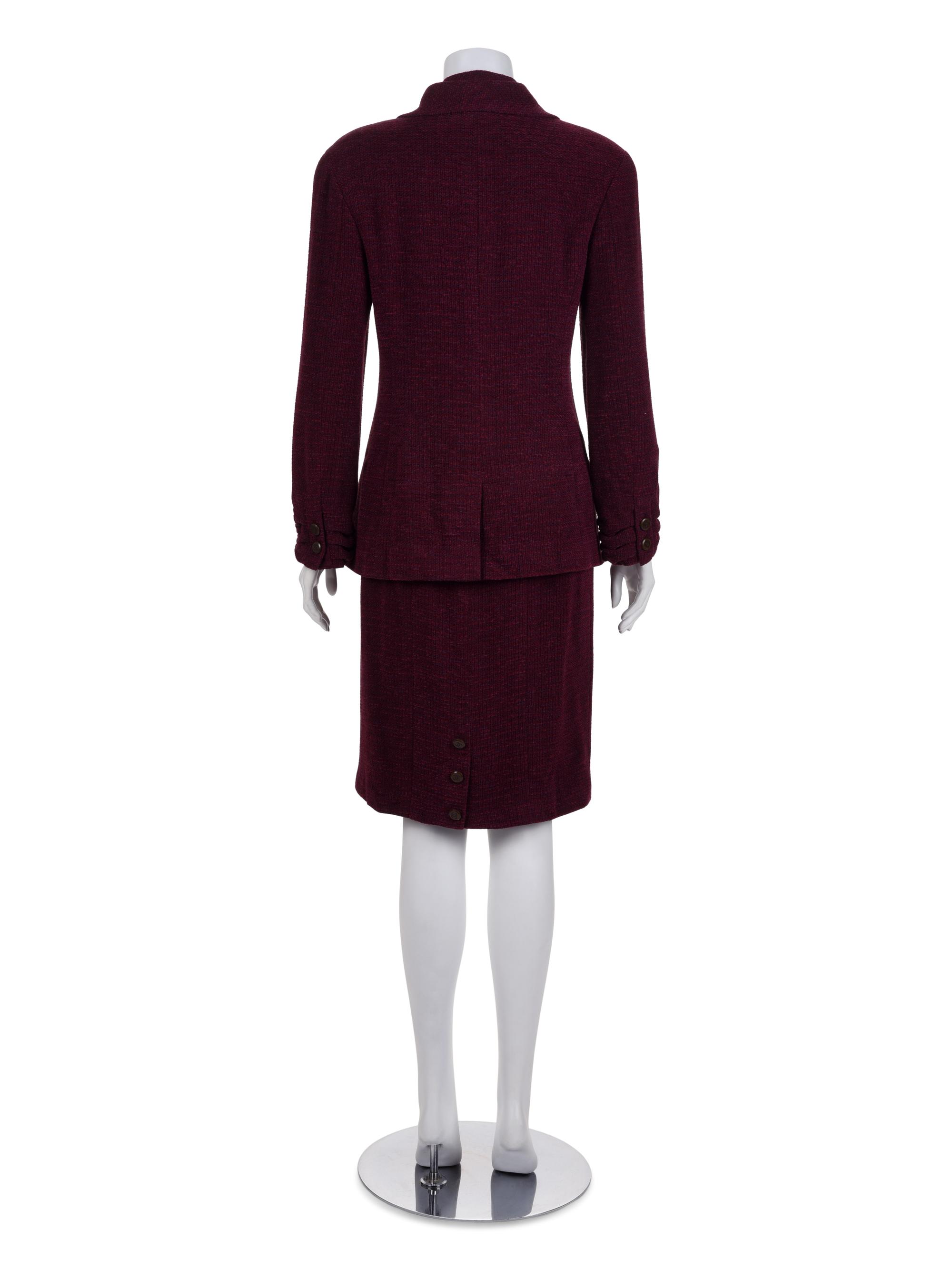 Chanel Chenille Two-Piece Double Breast Skirt Suit, Fall 1998
