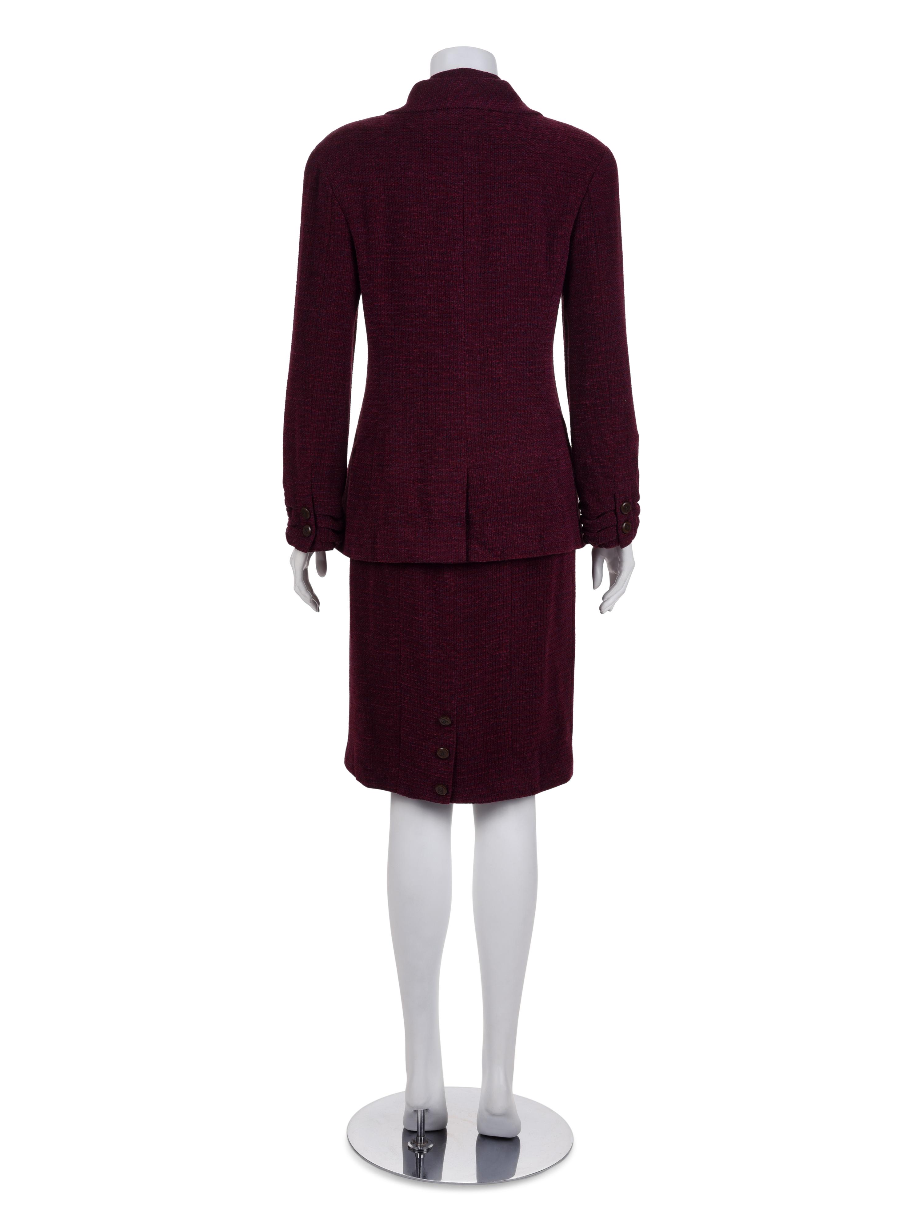 Chanel Chenille Two-Piece Double Breast Skirt Suit, Fall 1998