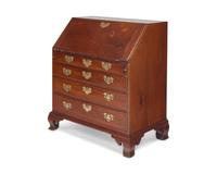 A Chippendale Carved Walnut Slant-Front Desk