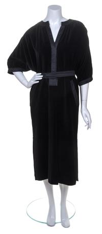 A Courreges Black Velvet Dress, Size A.