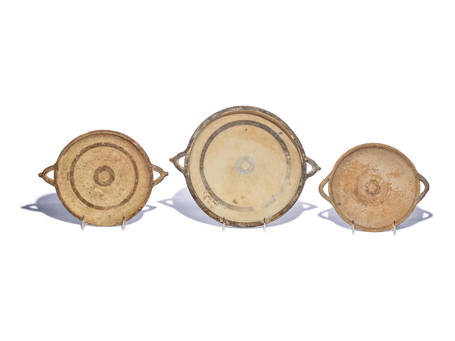 Three Cypriot Bichrome-Ware Dishes