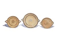 Three Cypriot Bichrome-Ware Dishes
