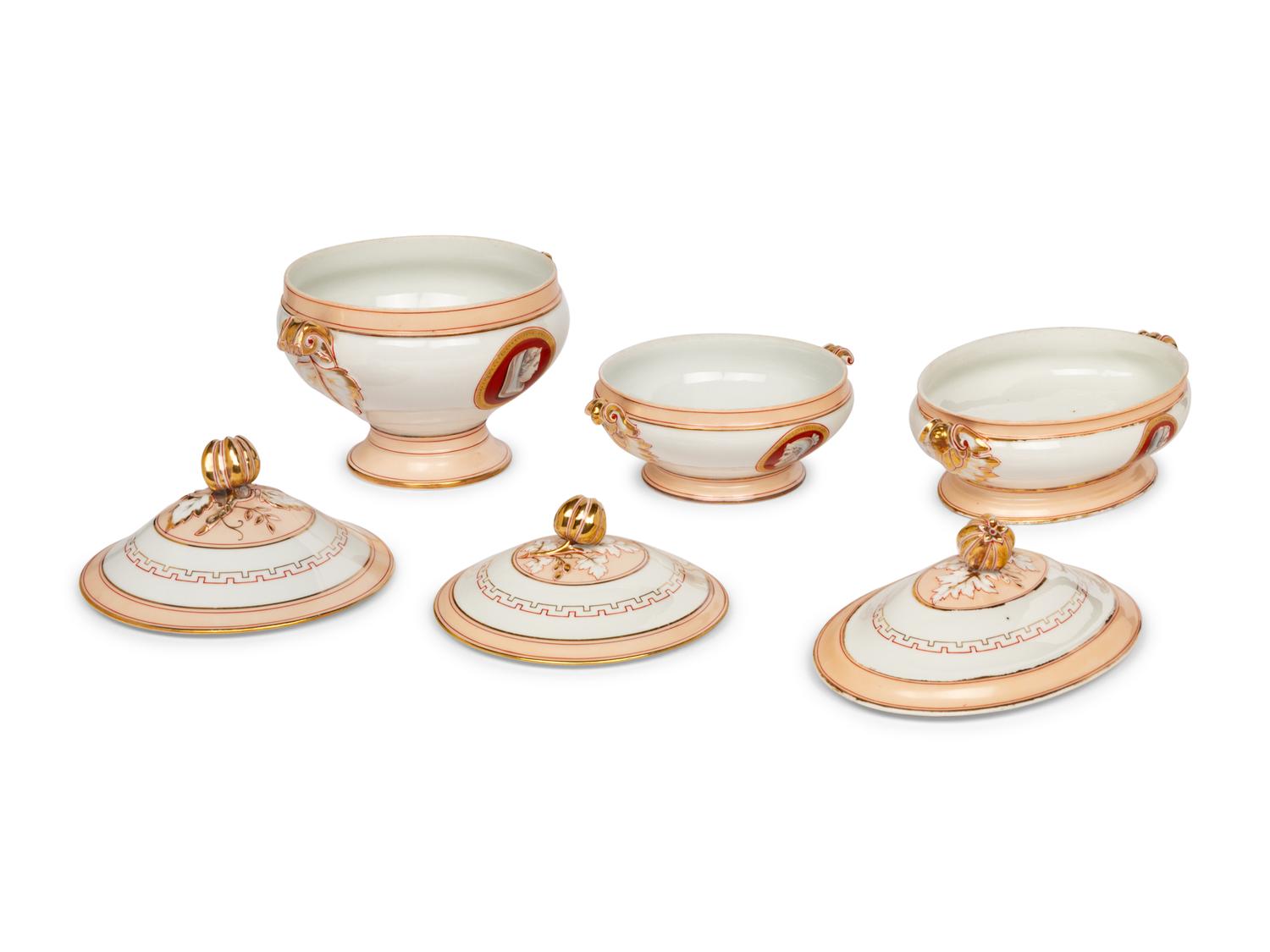 A Continental Porcelain Dinner Service