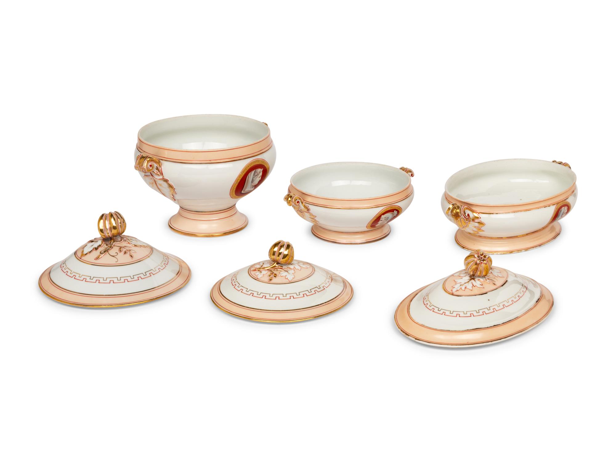 A Continental Porcelain Dinner Service