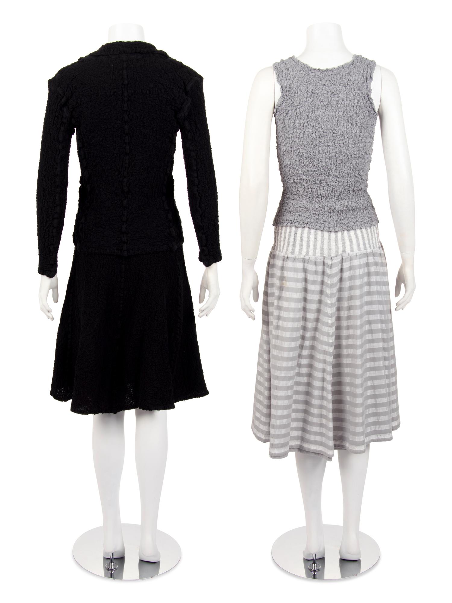 Two Issey Miyake Skirt Ensembles, 1990-2010