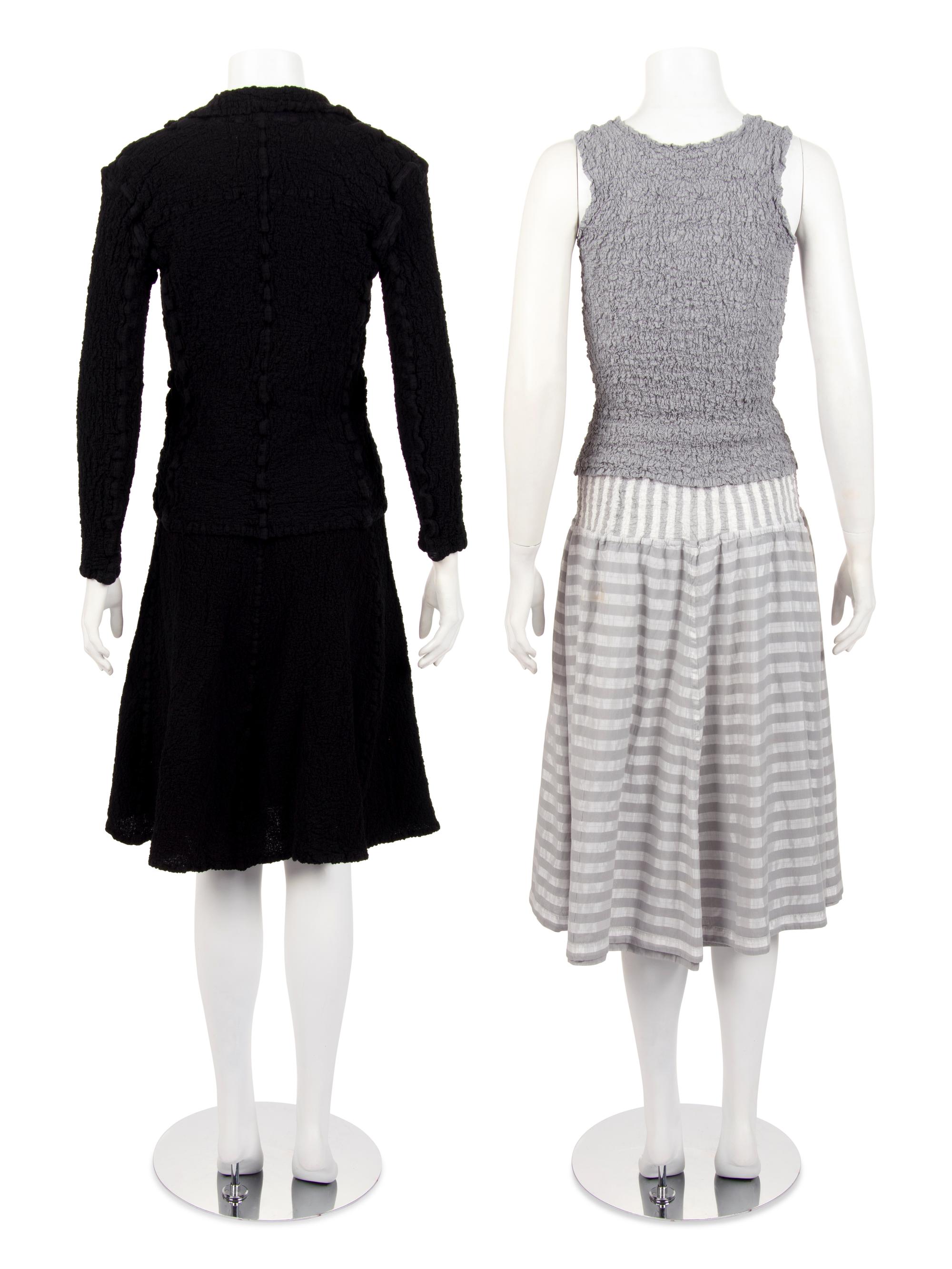 Two Issey Miyake Skirt Ensembles, 1990-2010