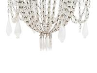A Silvered Metal Eight-Light Chandelier