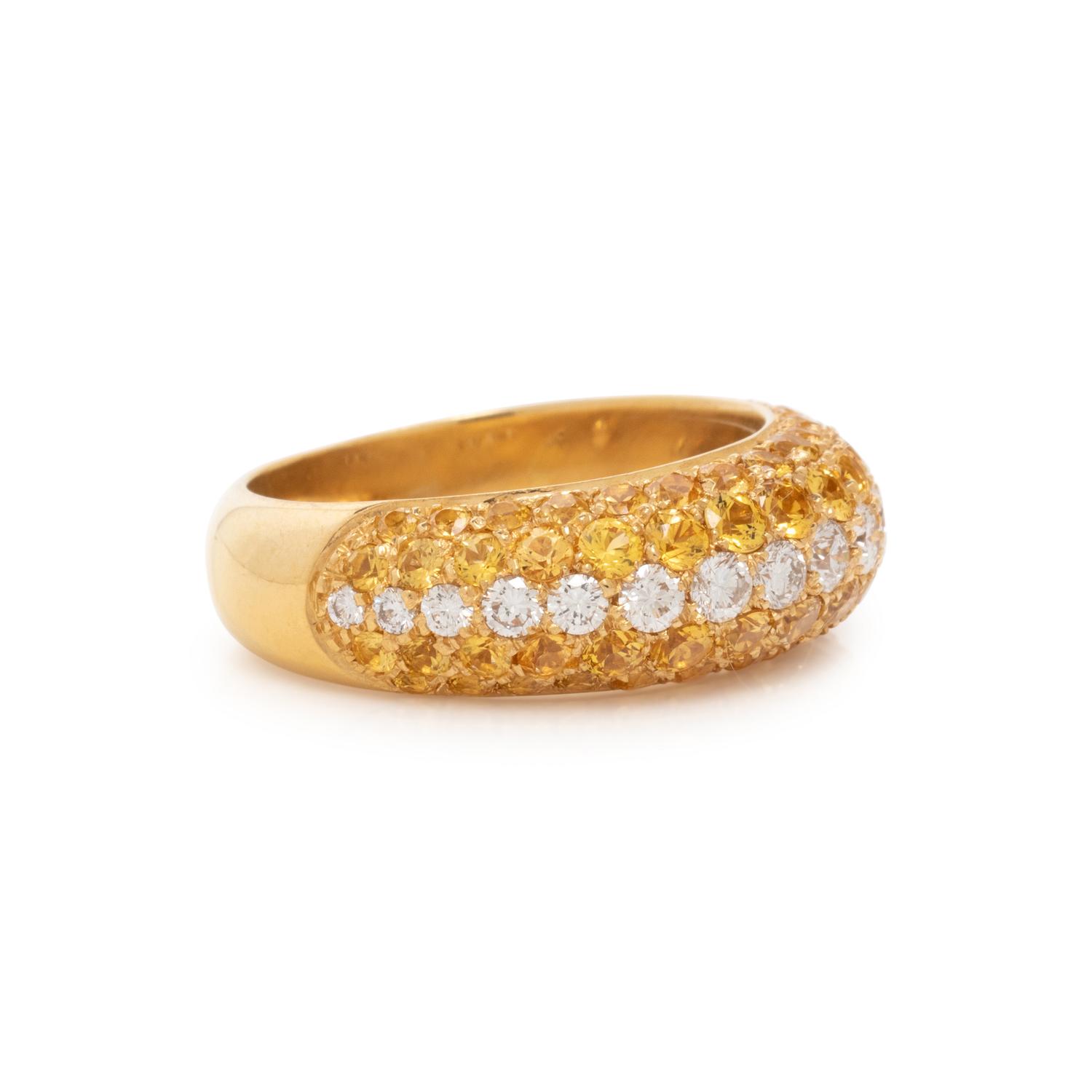 CRAIG DRAKE, YELLOW SAPPHIRE AND DIAMOND RING