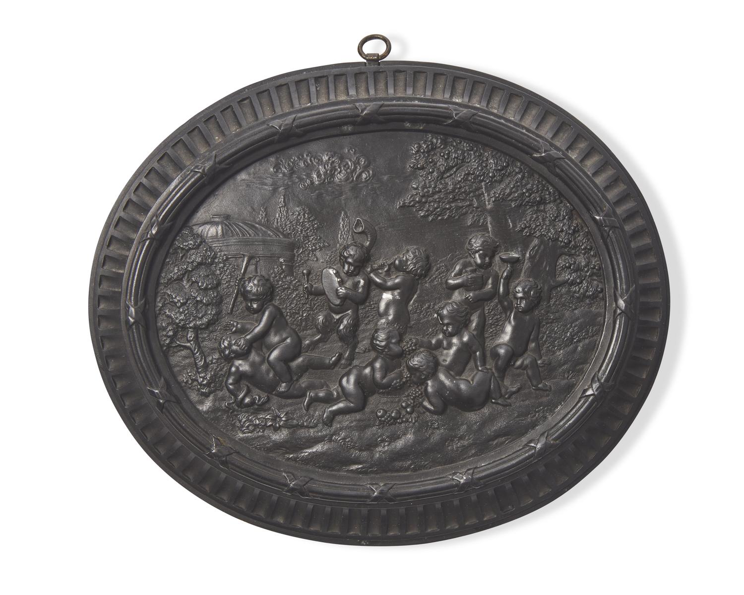 An Early Wedgwood and Bentley Black Basalt Relief Plaque