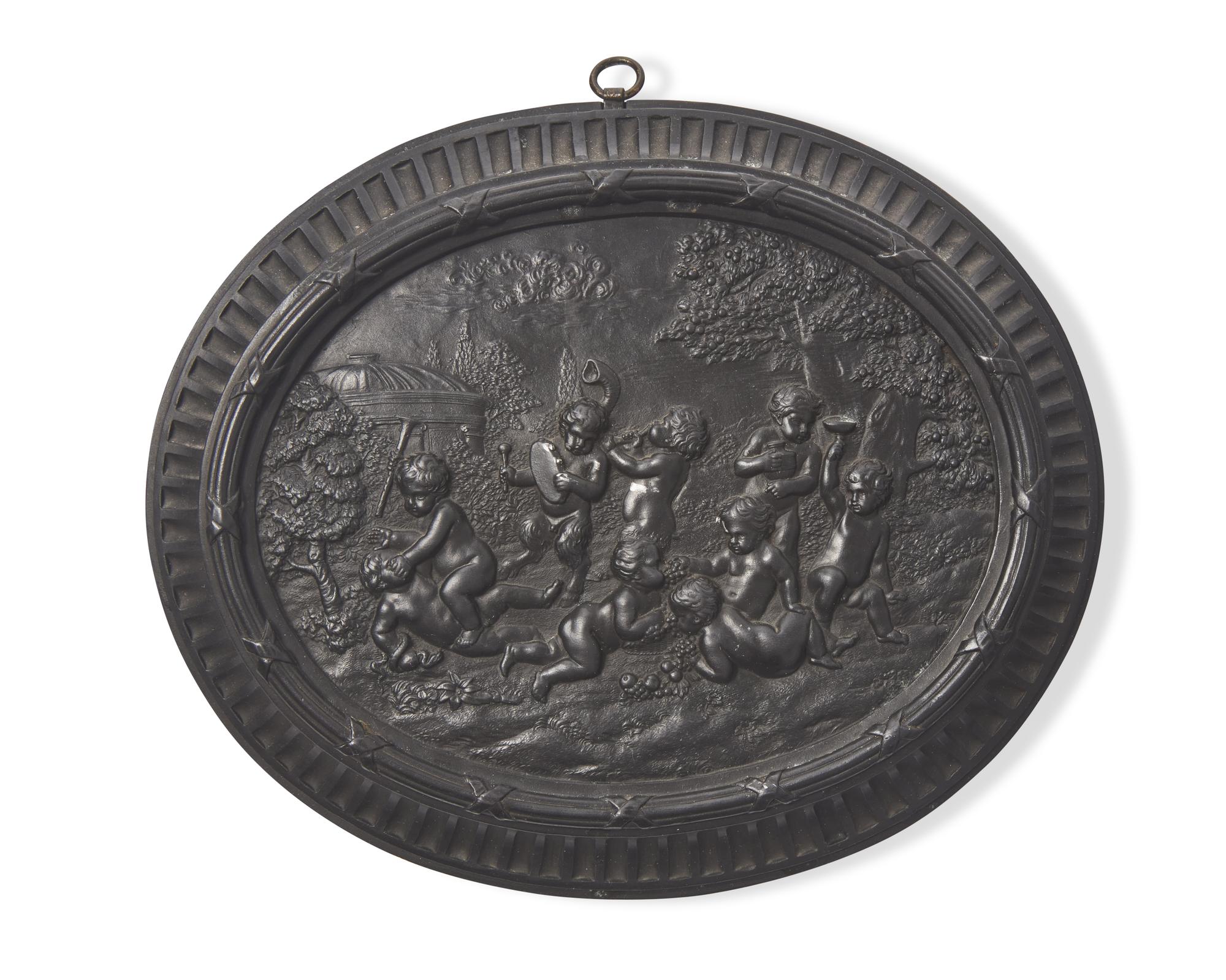 An Early Wedgwood and Bentley Black Basalt Relief Plaque