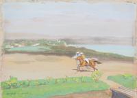 Style of Sir Alfred J. Munnings, (British, 1878-1959), Bryde vs. Govan
