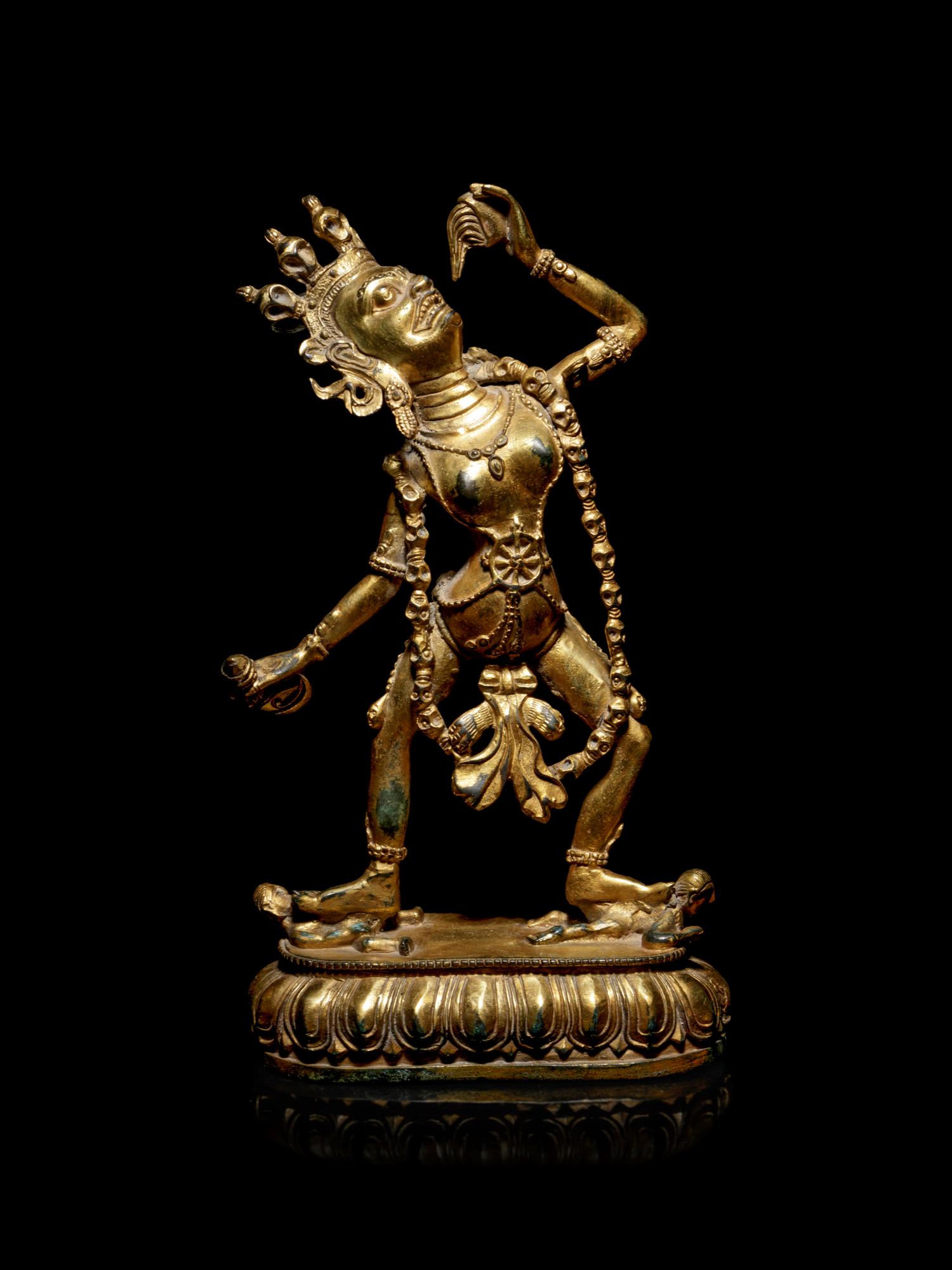 A Tibetan Gilt Bronze Figure of Bodhisattva Vajrayogini