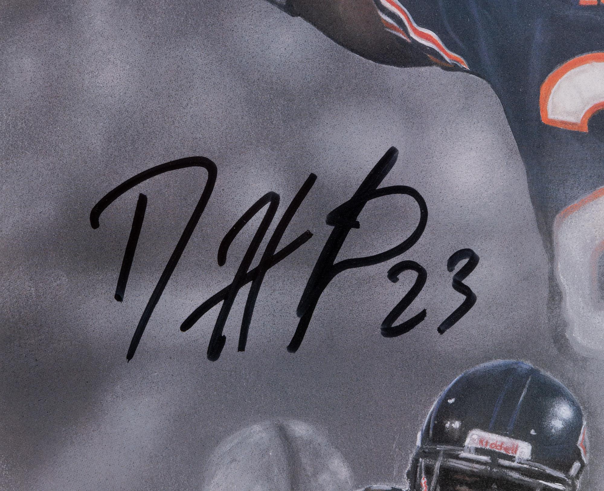 A Devin Hester Chicago Bears Custom Framed Signed Autograph Lithograph