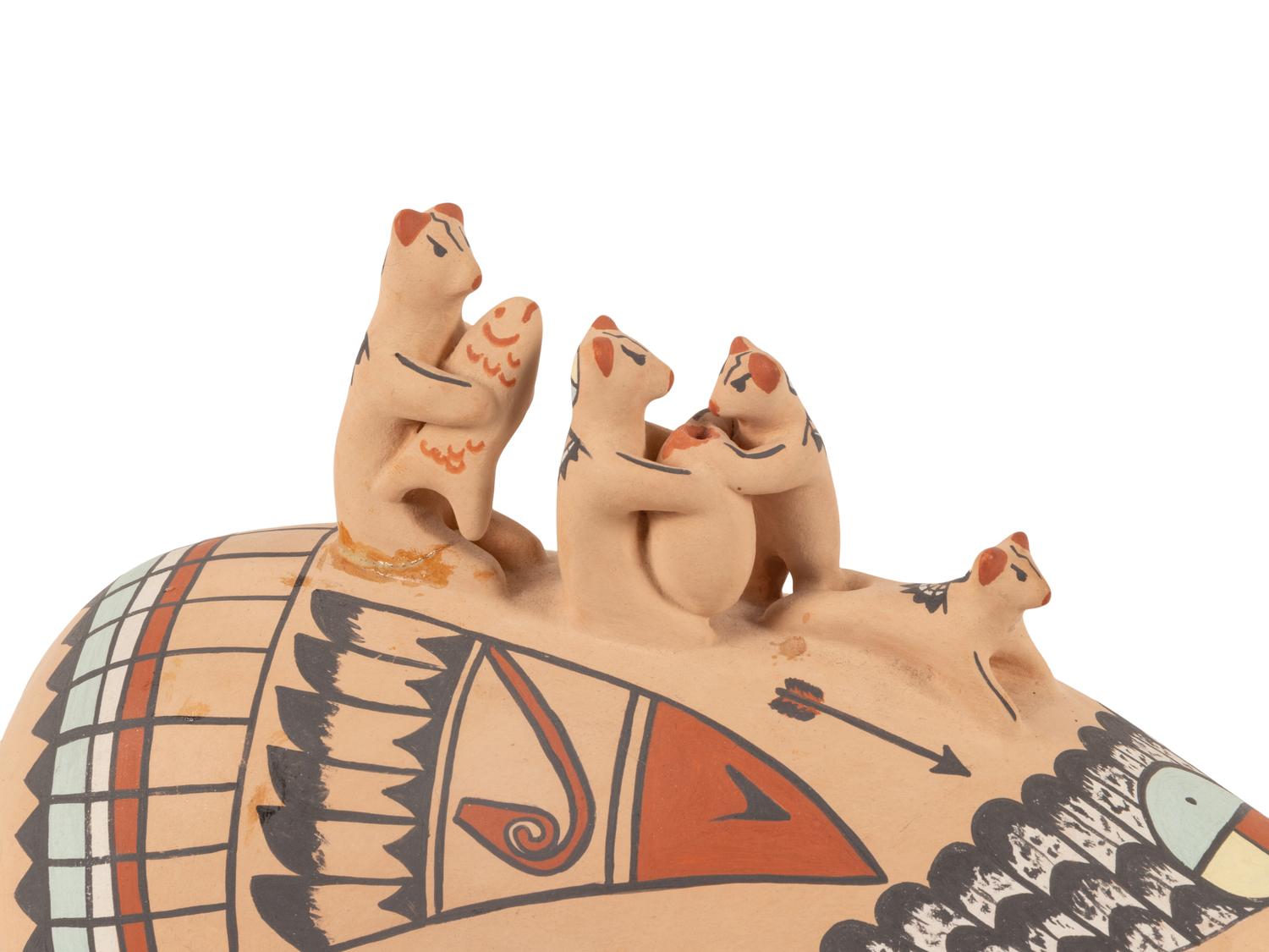 Pottery Mama Bear and Cubs