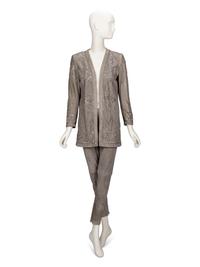 Ralph Lauren Purple Label, Grey Suede Ensemble