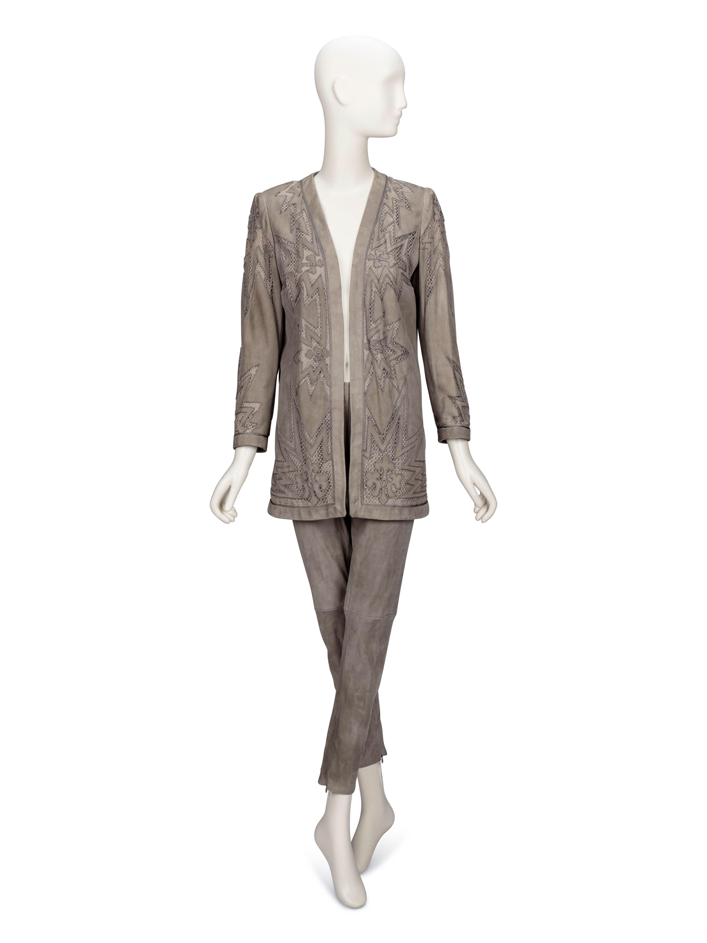Ralph Lauren Purple Label, Grey Suede Ensemble