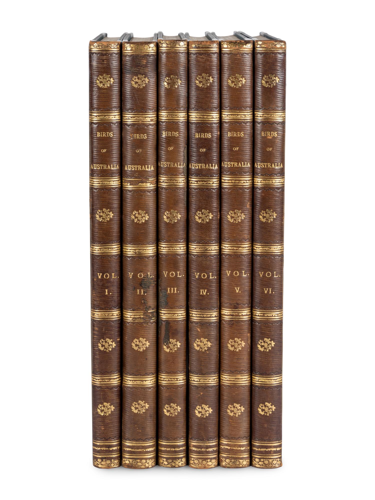BROINOWSKI, Gracius Joseph (1837-1913). The Birds of Australia . Melbourne, Sydney, Adelaide, Brisbane, New Zealand and Tasmania: S.T. Leigh & Co. for Charles Stuart & Co., 1890-1891.
