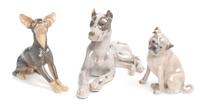 Three Bing & Grondahl Porcelain Figures Width of widest 11 1/2 inches. — 20TH CENTURY