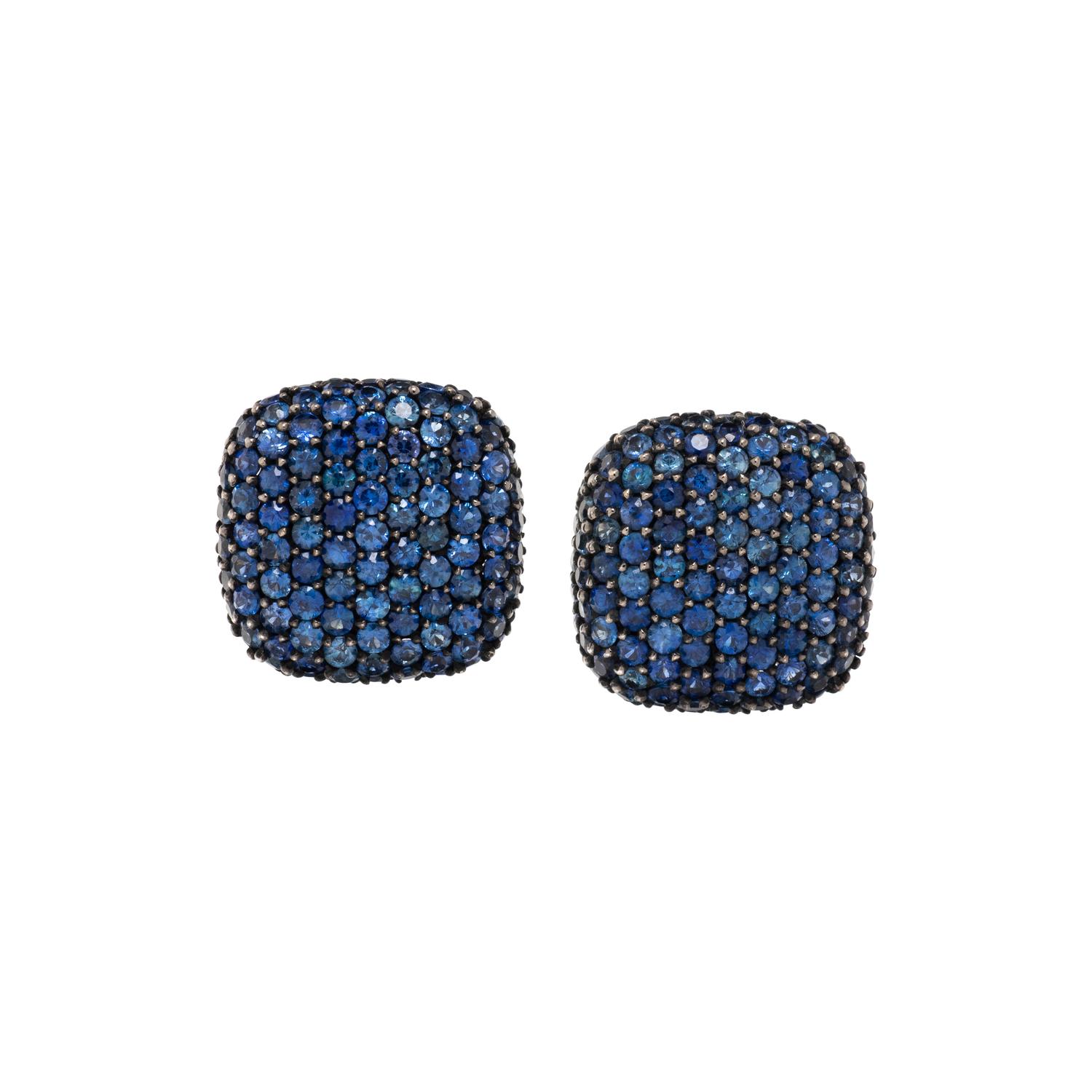 SAPPHIRE AND WHITE GOLD EARRINGS