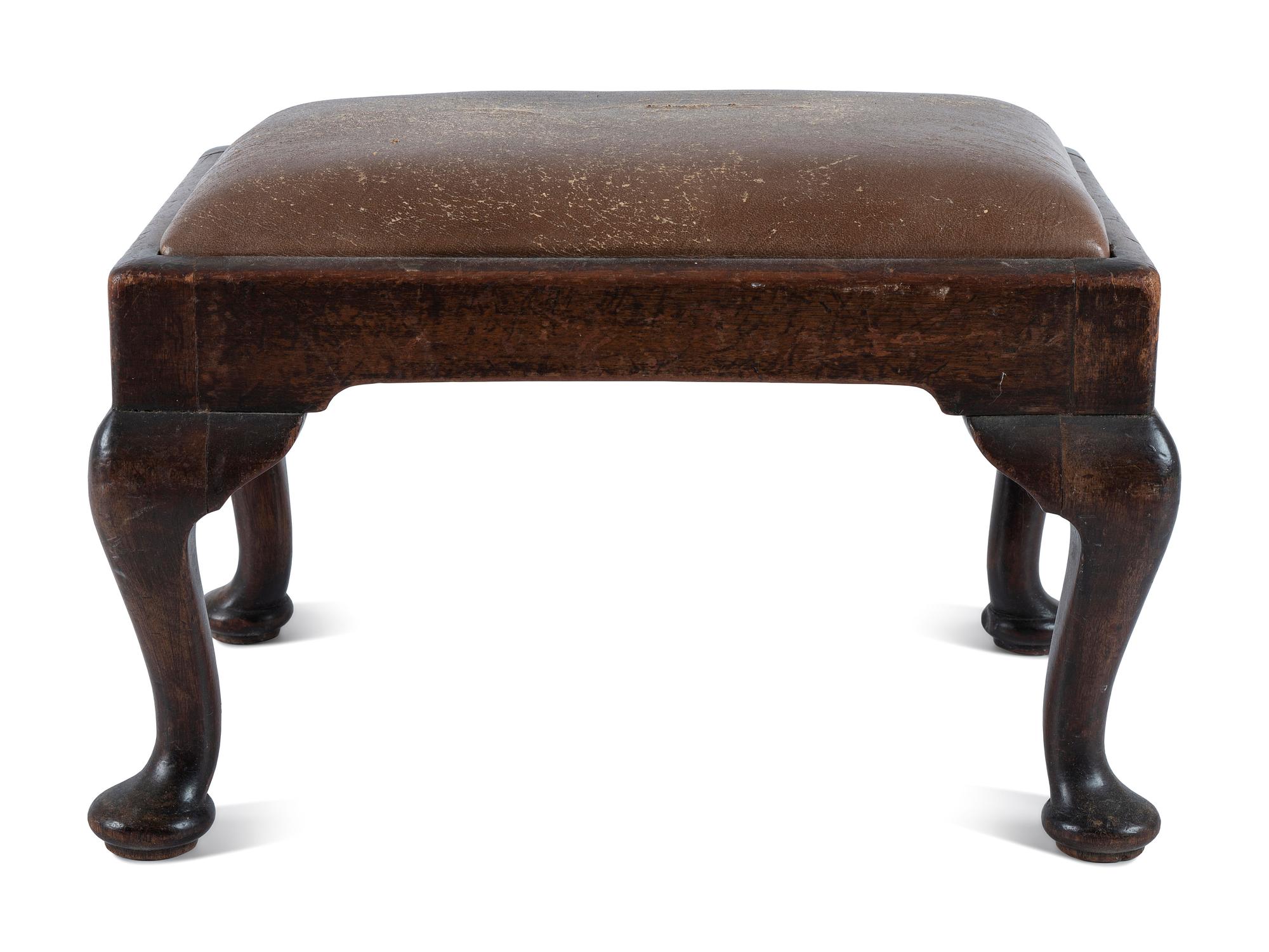 A Queen Anne Style Walnut Footstool