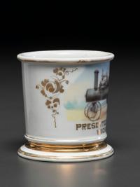 A Tractor Salesman's Porcelain Occupational Shaving Mug Belonging to Wallace White