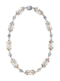 GEORG JENSEN, STERLING SILVER AND MOONSTONE NECKLACE