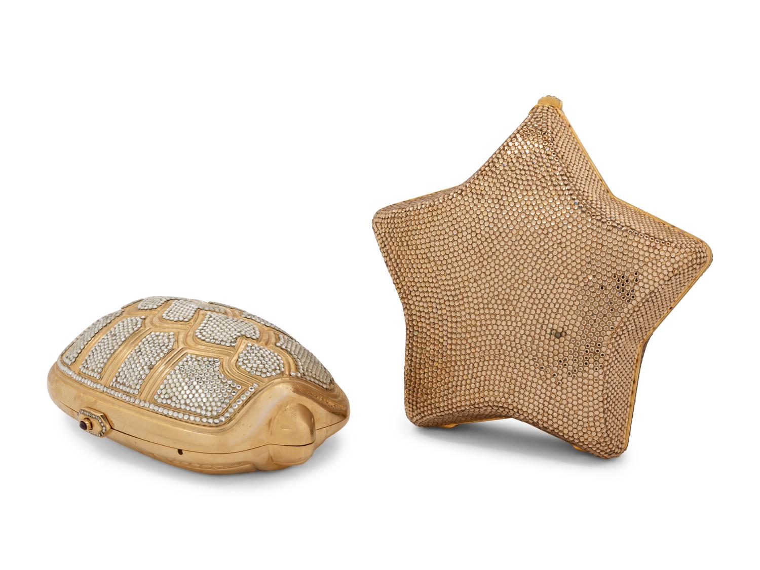 Two Judith Leiber Minaudieres: Turtle and Star