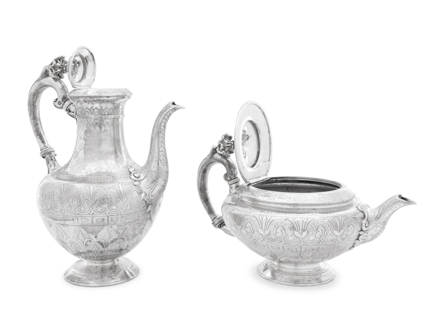 An Exceptional Four-Piece English Silver Coffee Service