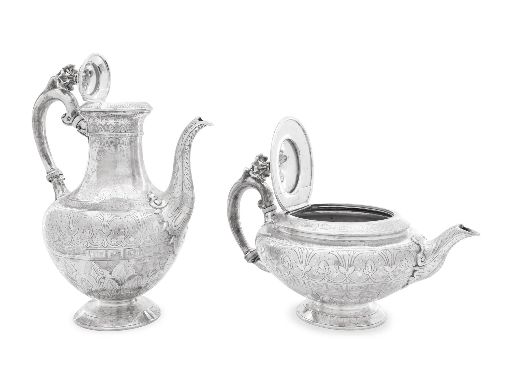 An Exceptional Four-Piece English Silver Coffee Service
