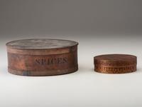 Two Circular Bentwood Boxes