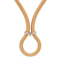 BICOLOR GOLD AND DIAMOND NECKLACE