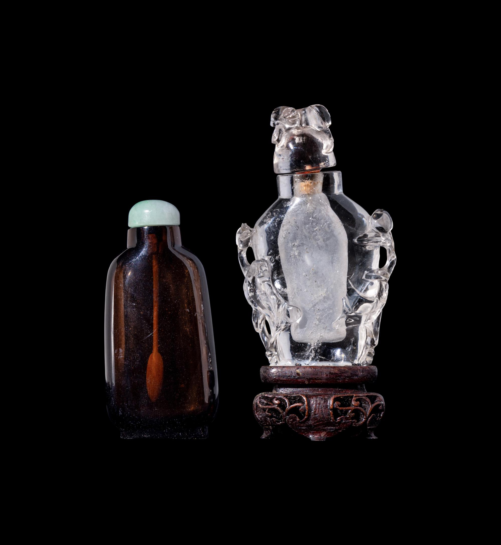 Two Chinese Crystal Snuff Bottles