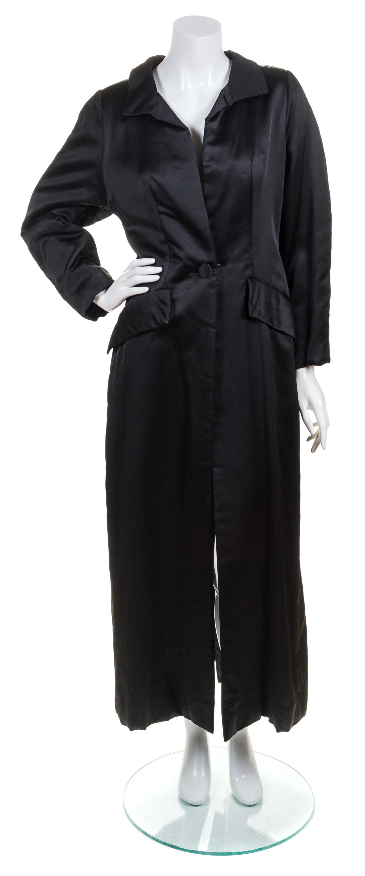 A Chloe Black Silk Evening Coat,