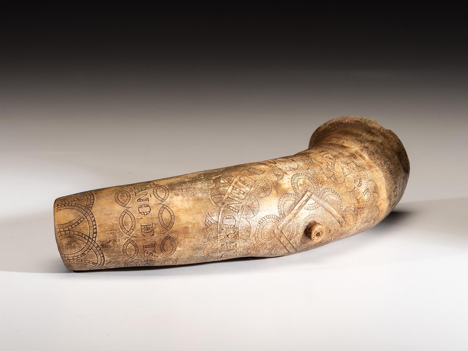 Early Spanish Colonial Milk Horn