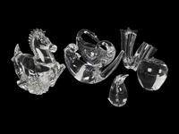 A Group of Six Steuben Glass Figurines — 20TH CENTURY