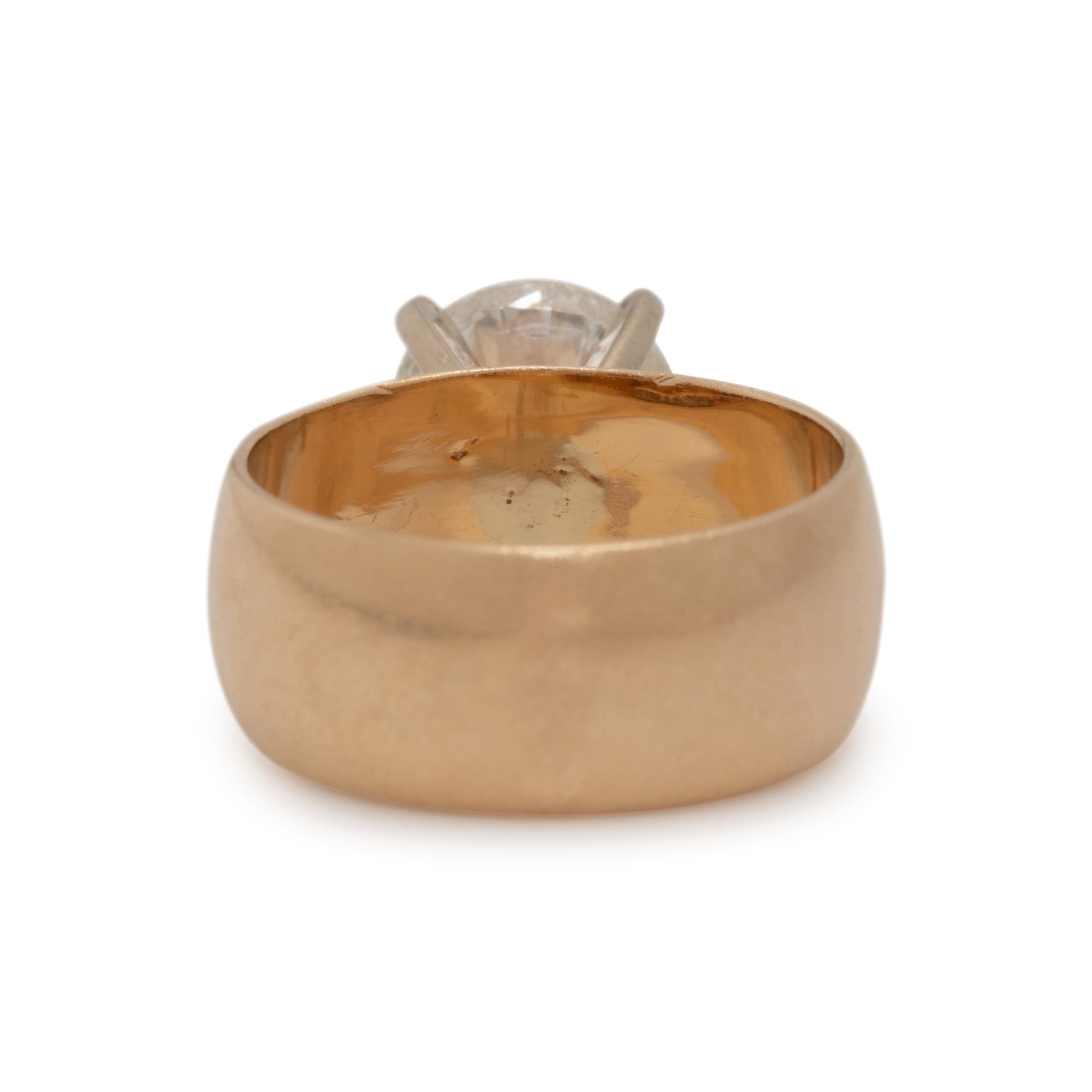 YELLOW GOLD AND CLARITY ENHANCED DIAMOND RING