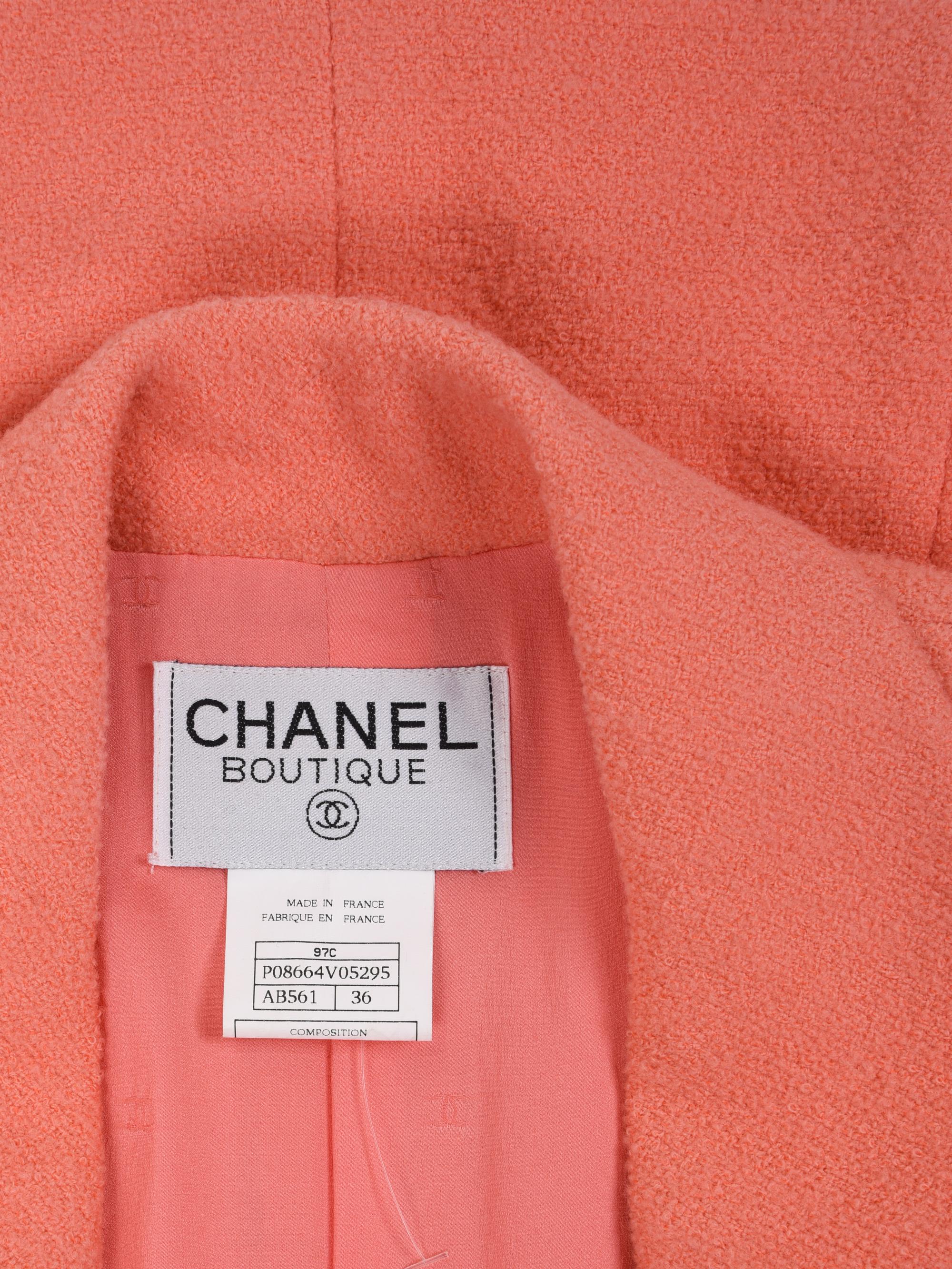 Chanel Double Breast Wool Tweed Jacket, Cruise 1997