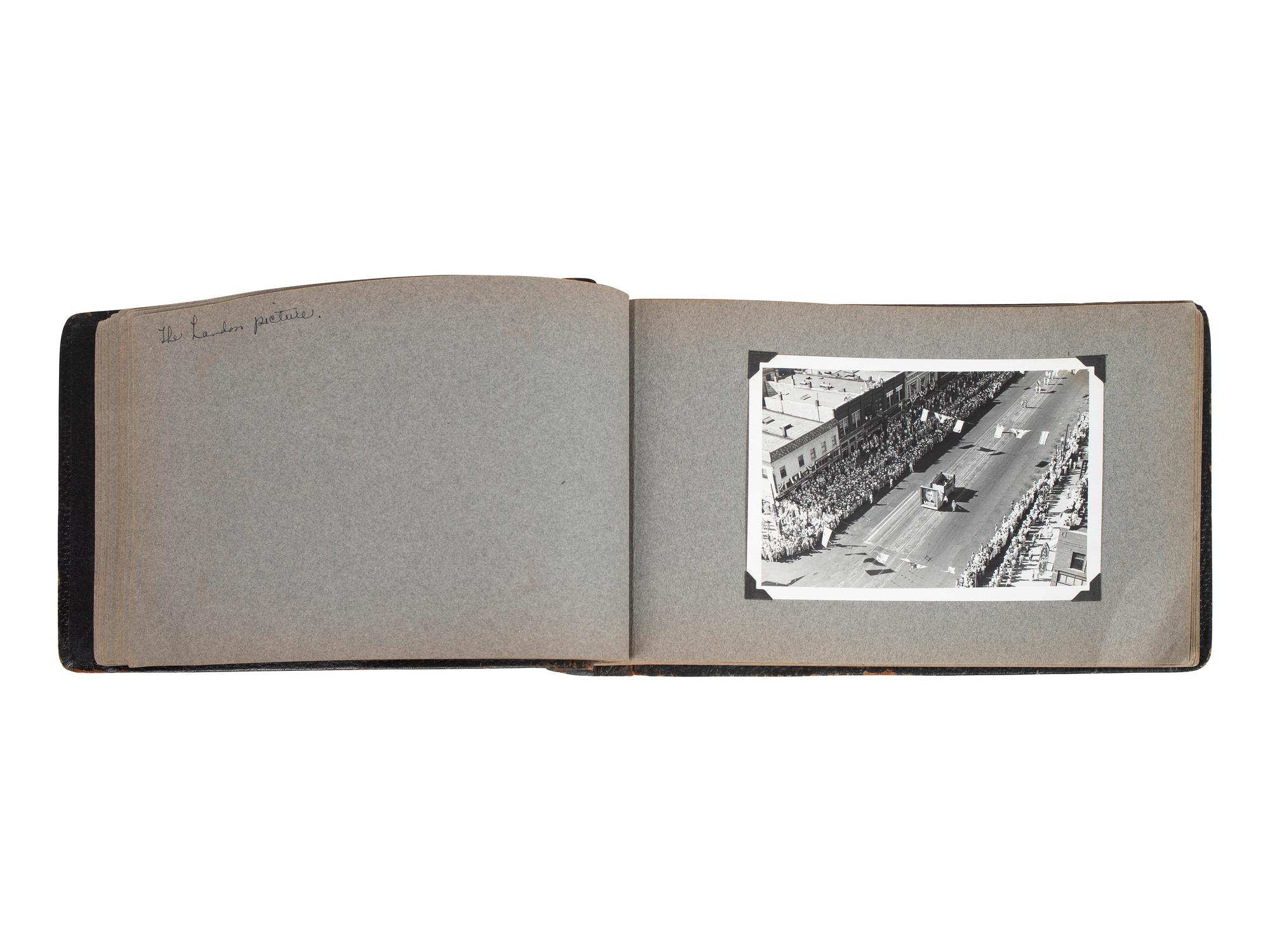 [POLITICS - 1936 ELECTION]. [LANDON, Alfred "Alf" (1887-1987)]. Photographic album from an Alf Landon Parade.