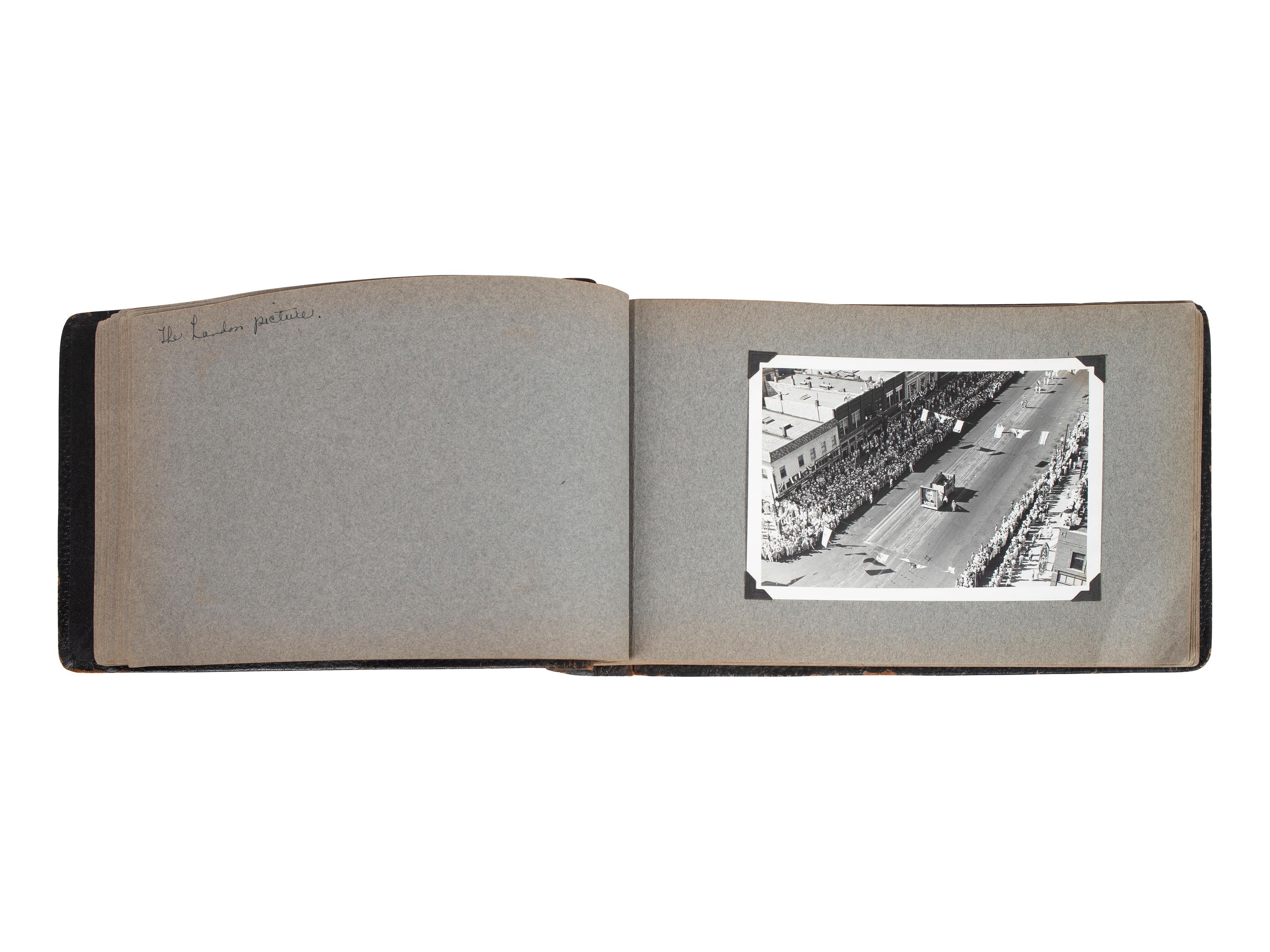 [POLITICS - 1936 ELECTION]. [LANDON, Alfred "Alf" (1887-1987)]. Photographic album from an Alf Landon Parade.
