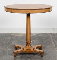 A Biedermeier Style Occasional Table Height 26 3/4 inches.