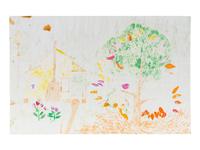 Untitled (Tree and House and Bird House)