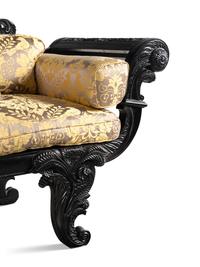 An Anglo-Colonial Ebony Settee
