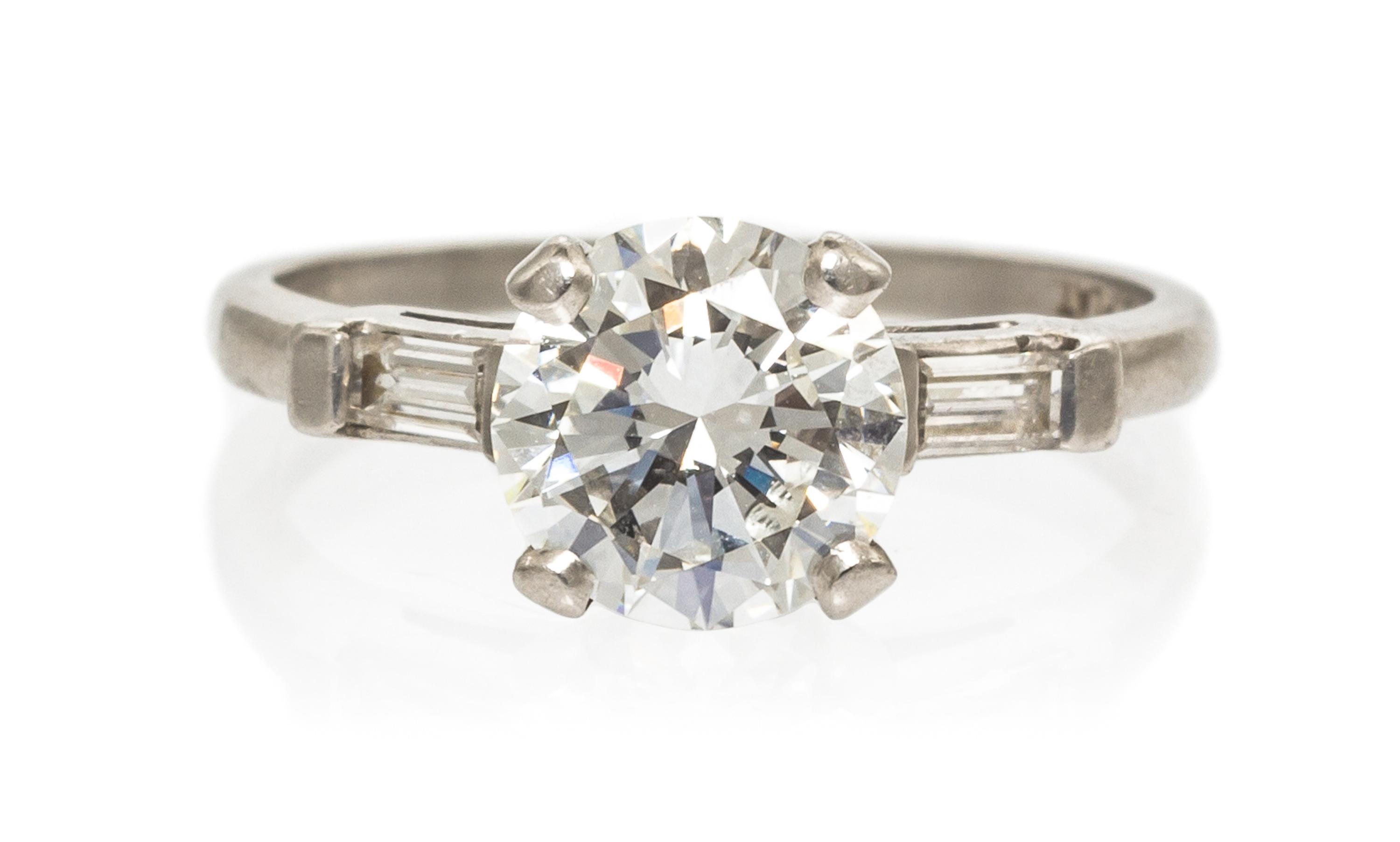 A Platinum and Diamond Ring, 3.30 dwts.