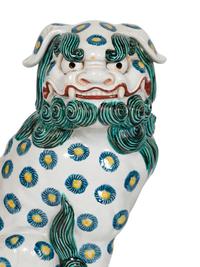 A Pair of Large Glazed Ceramic Guardian Lions