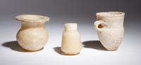 Three Egyptian Alabaster Vessels