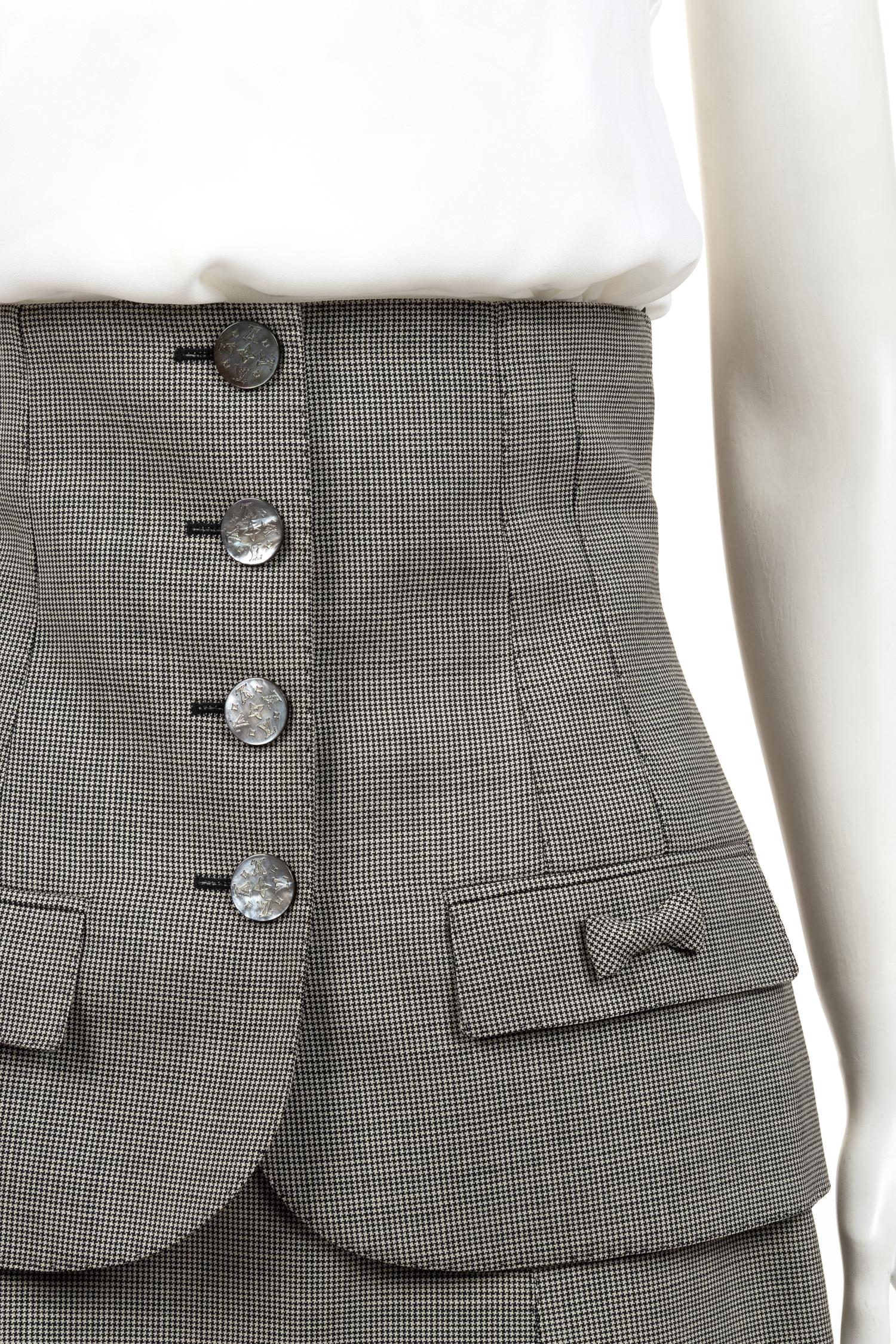 Three Louis Vuitton Pieces: One Leather Coat and One Two-Piece Skirt Ensemble, 2000-10s