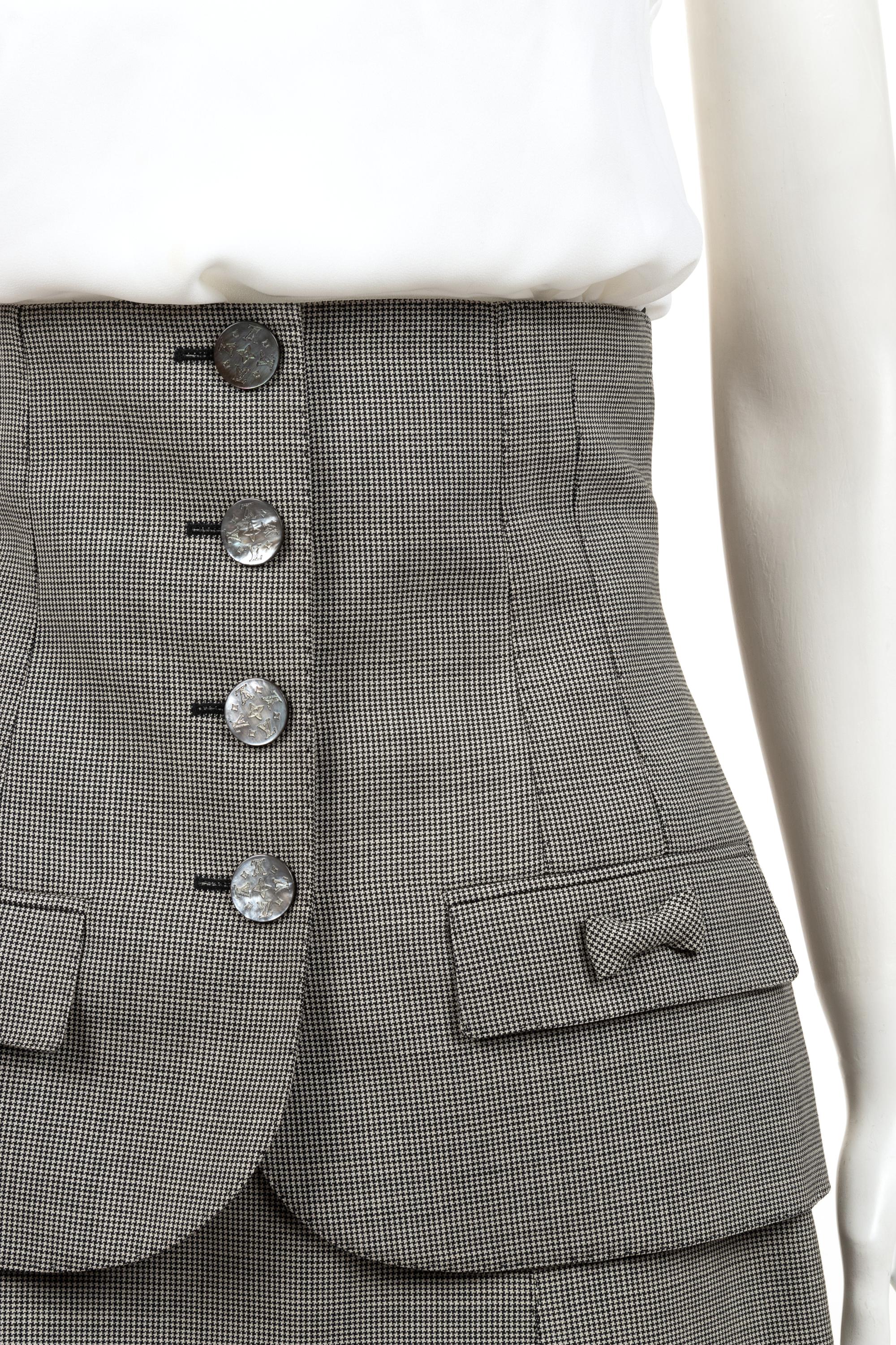 Three Louis Vuitton Pieces: One Leather Coat and One Two-Piece Skirt Ensemble, 2000-10s